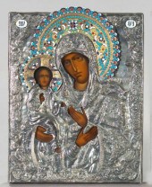 Russian Polychromed Wooden Iko
