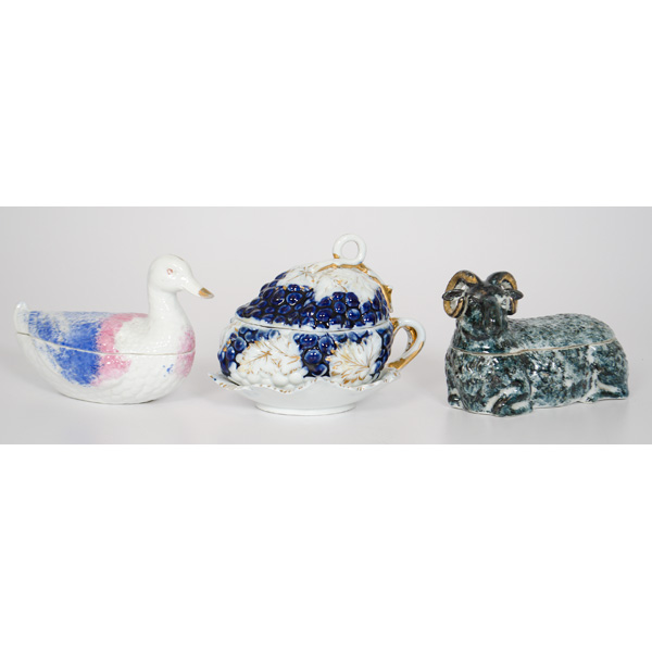 Russian Porcelain Covered Dishes
