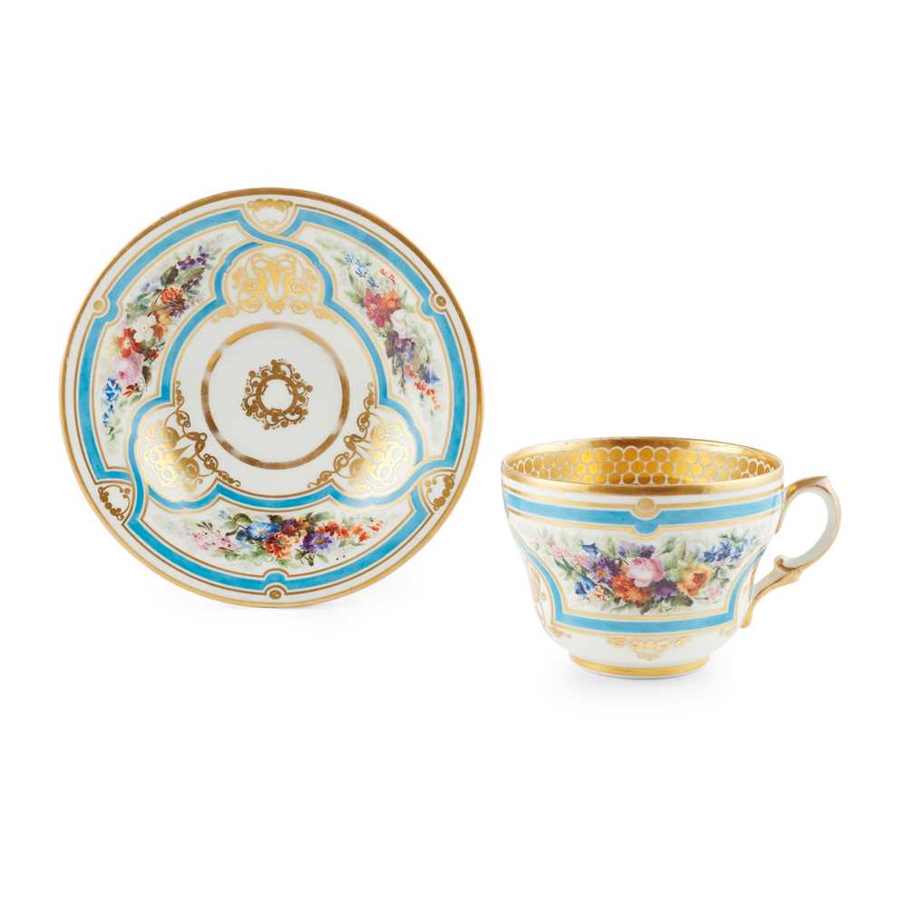 RUSSIAN PORCELAIN CUP AND SAUCER,