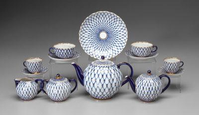 Russian porcelain tea service: