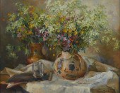 RUSSIAN SCHOOL STILL LIFE OIL