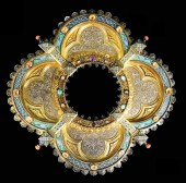 RUSSIAN SILVER AND ENAMEL JEWE