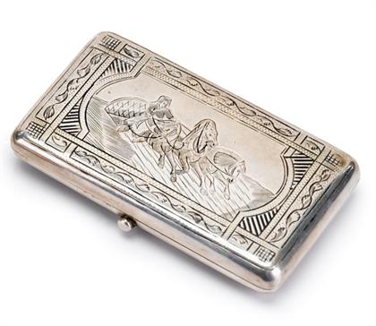 Russian silver and gold mounted