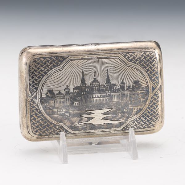 RUSSIAN SILVER AND NIELLO CIGARETTE