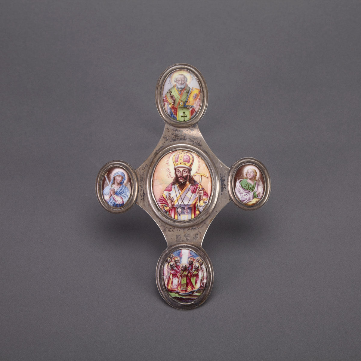 Russian Silver and Painted Enamel