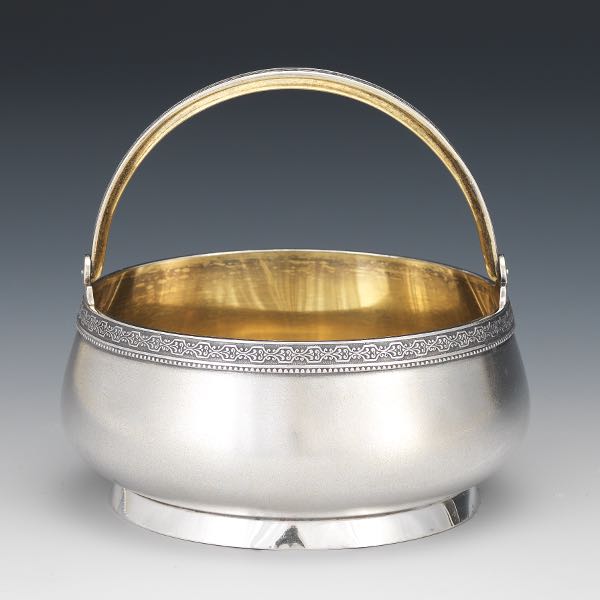 RUSSIAN SILVER BASKET  4 ?"W x 2