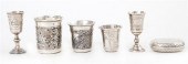 Russian silver beakers cups an