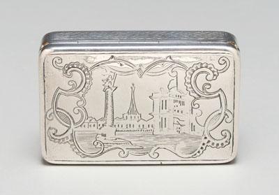 Russian silver box, rectangular