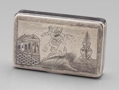 Russian silver box, rectangular