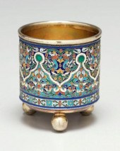 Russian silver cloisonn&eacute