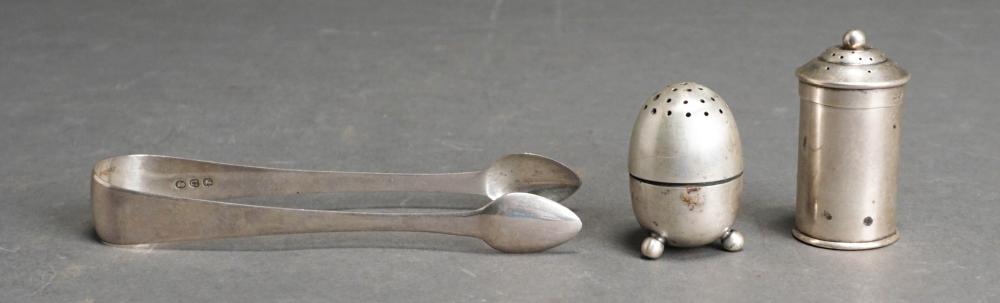 RUSSIAN SILVER EGG FORM SHAKER,