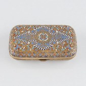 RUSSIAN SILVER ENAMEL CIGARETT