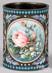 RUSSIAN SILVER ENAMEL CUPRussi