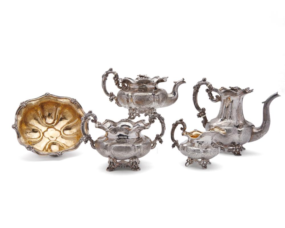 RUSSIAN SILVER FIVE-PIECE