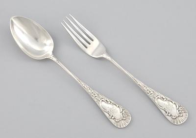 Russian Silver Fork and Spoon