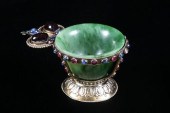 RUSSIAN SILVER-GILT AND GEMSTO