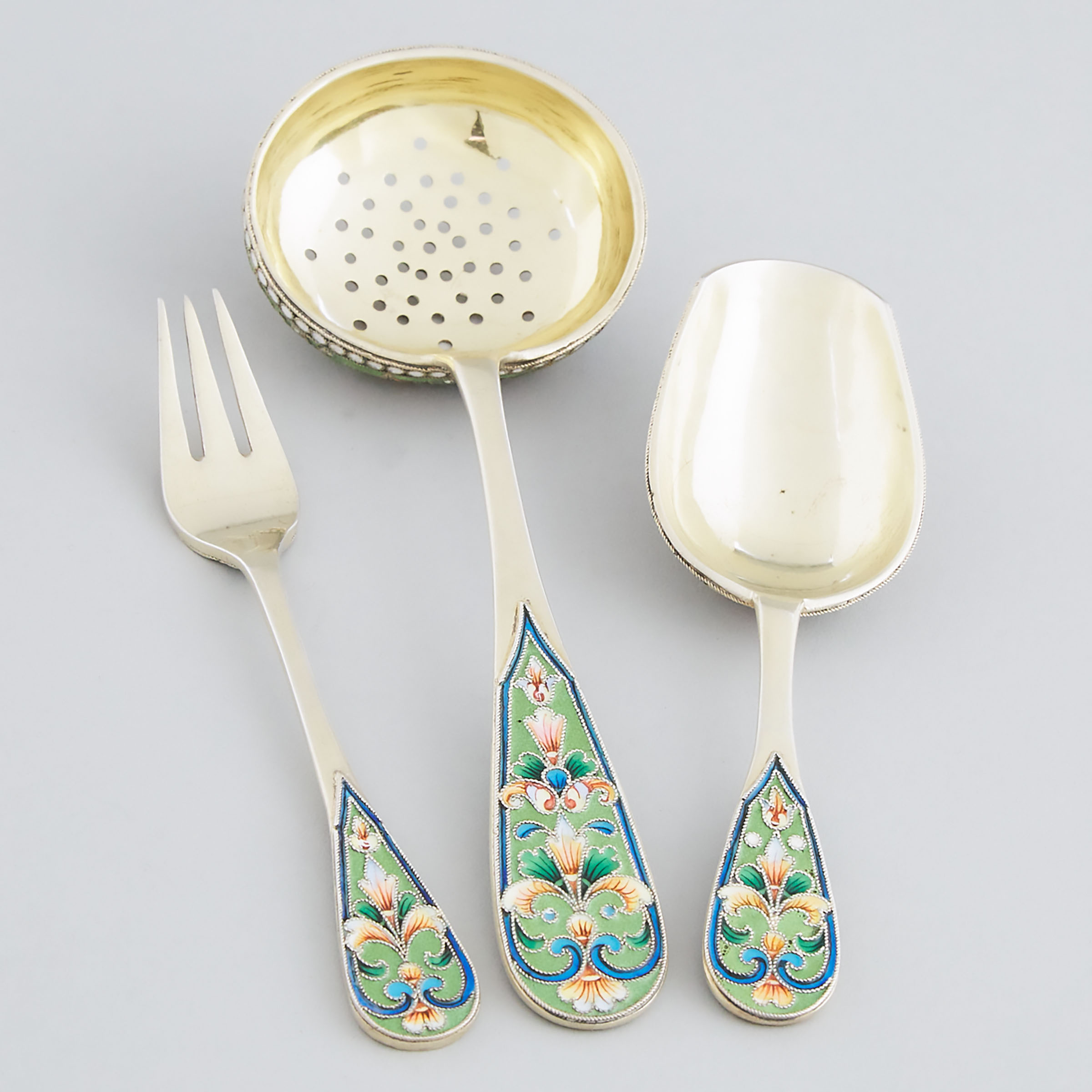 Russian Silver-Gilt and Shaded