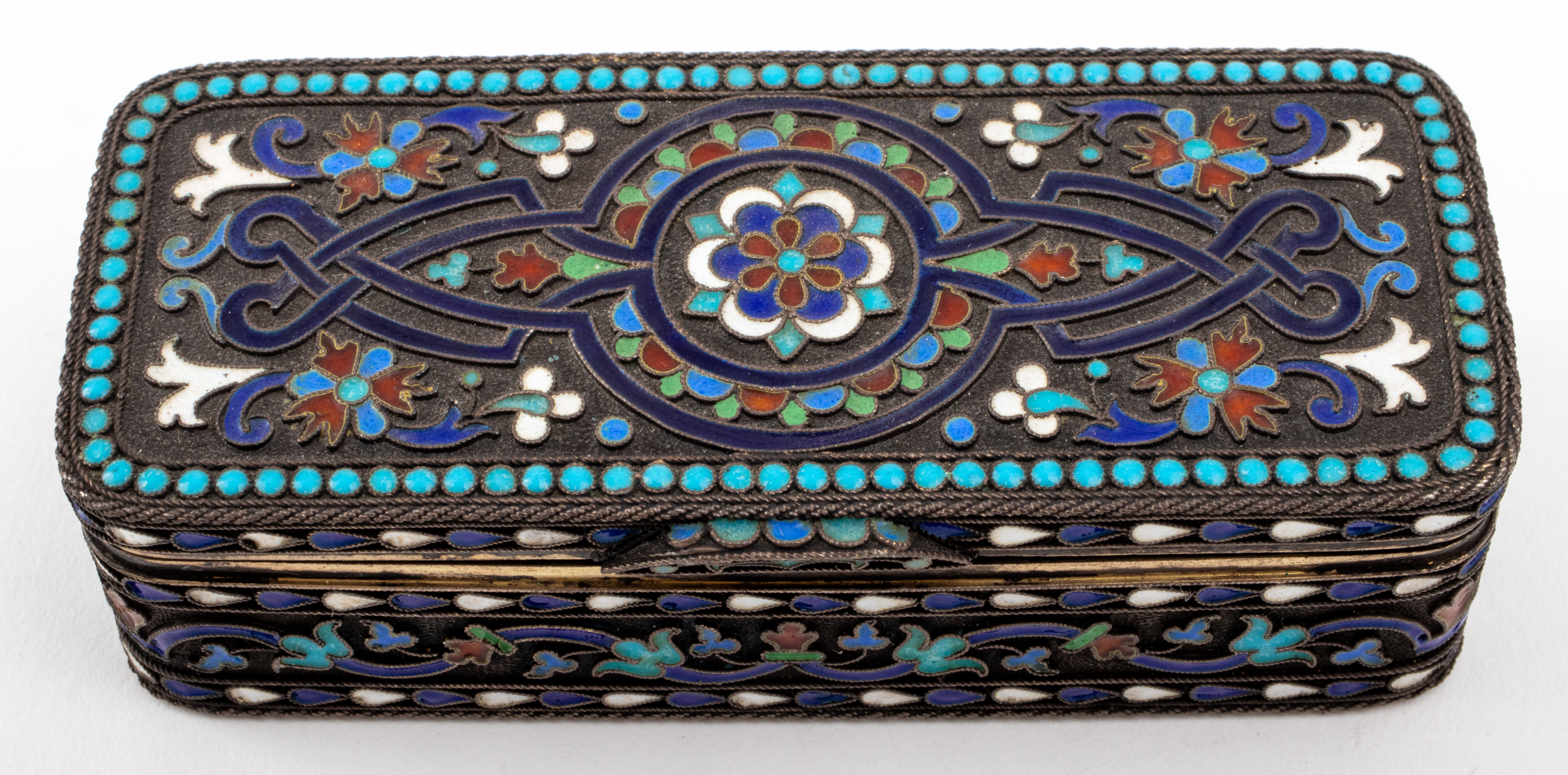 RUSSIAN SILVER-GILT & CLOISONNE