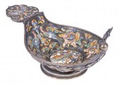RUSSIAN SILVER-GILT & CLOISONN