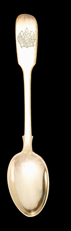 Russian silver-gilt teaspoon   