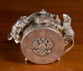 RUSSIAN SILVER JUDAICA INKWELL