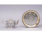 RUSSIAN SILVER NIELLO TEAPOT<b
