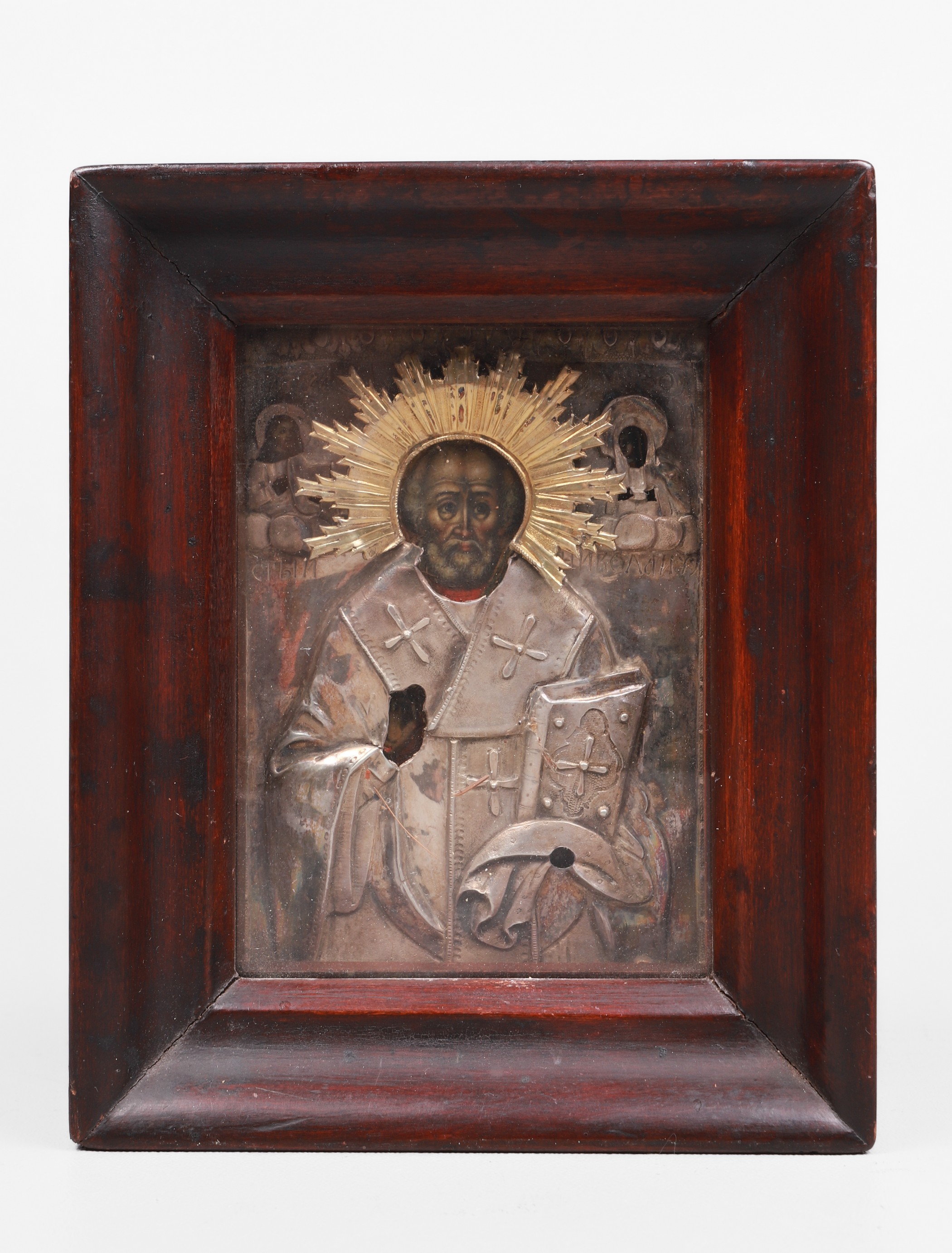 Russian silver oklad icon,