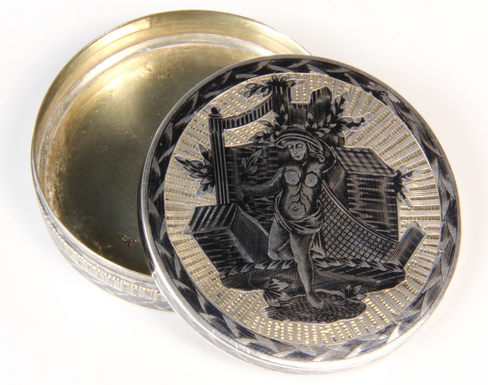 RUSSIAN SILVER PASTILLE BOX -