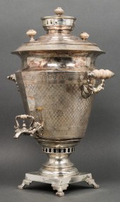 RUSSIAN SILVER SAMOVAR, MIKHAI