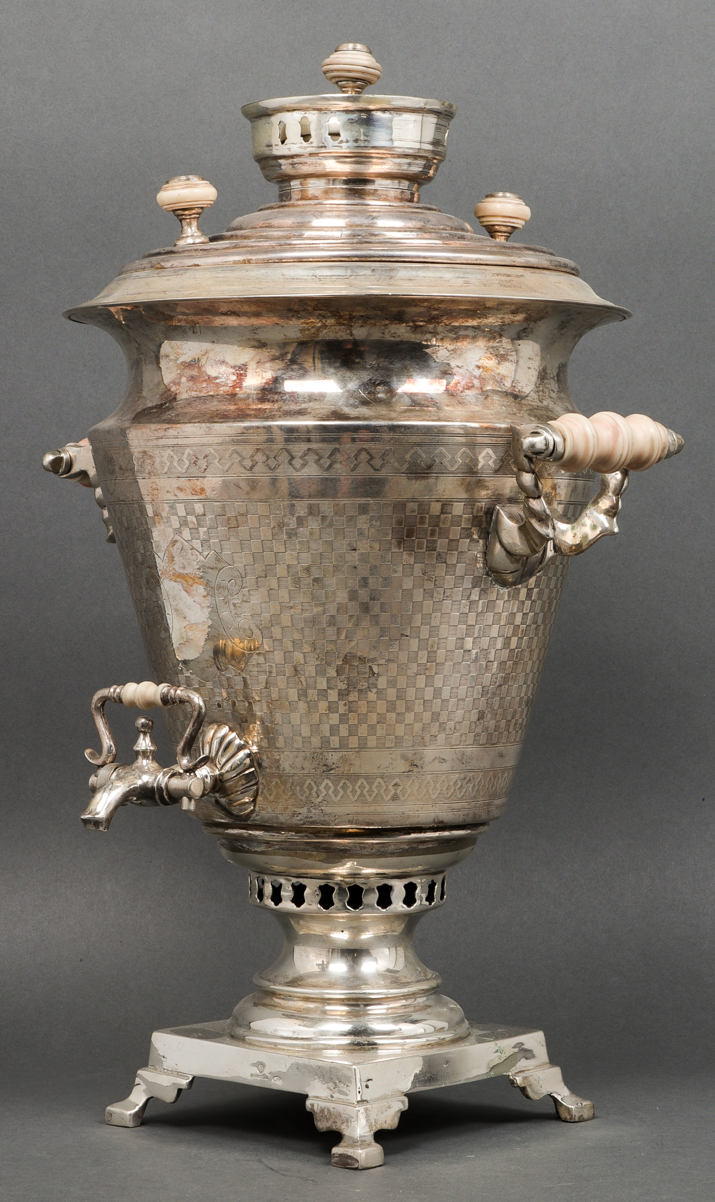 RUSSIAN SILVER SAMOVAR, MIKHAIL