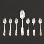RUSSIAN SILVER SERVING SPOON A
