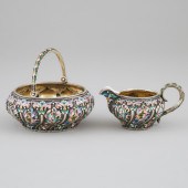 Russian Silver Shaded Cloisonn