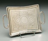 Russian silver tray, rectangul
