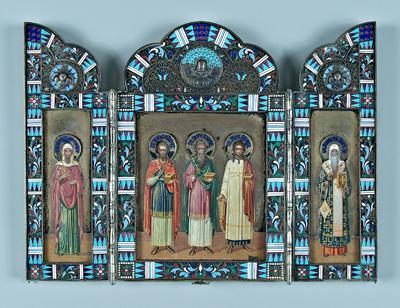 Russian silver Triptych,