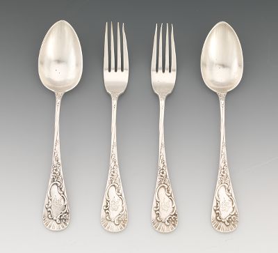 Russian Silver Two Forks and Two
