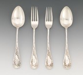 Russian Silver Two Forks and T