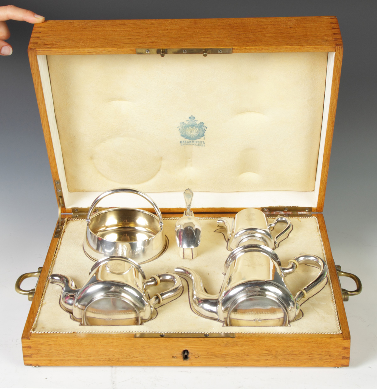Russian Sterling Silver Tea &