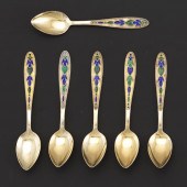 RUSSIAN VERMEIL SILVER AND ENA