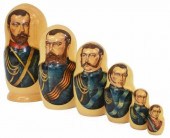 RUSSIAN WOOD NESTING DOLLS OF
