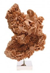 RUST SELENITE CLUSTER ON POLIS