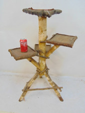 RUSTIC ADIRONDACK PLANT STAND