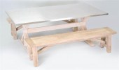 RUSTIC BLEACHED OAK AND STEEL