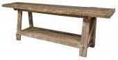 RUSTIC CRAFTSMAN'S WOOD WORKBE