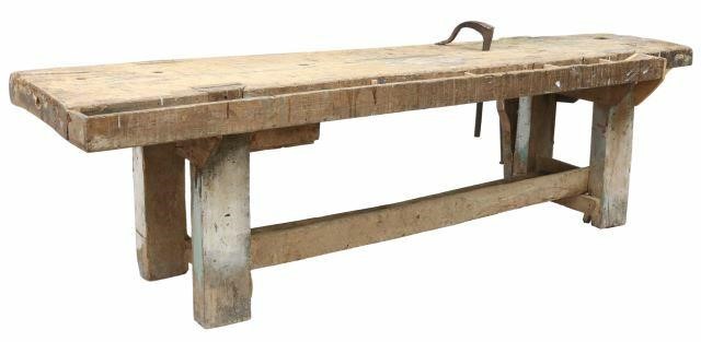 RUSTIC CRAFTSMAN'S WORK BENCH