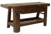 RUSTIC CRAFTSMAN'S WORK BENCH