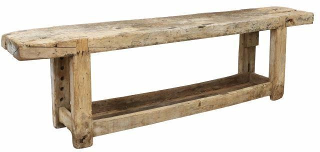 RUSTIC CRAFTSMAN'S WORK BENCH