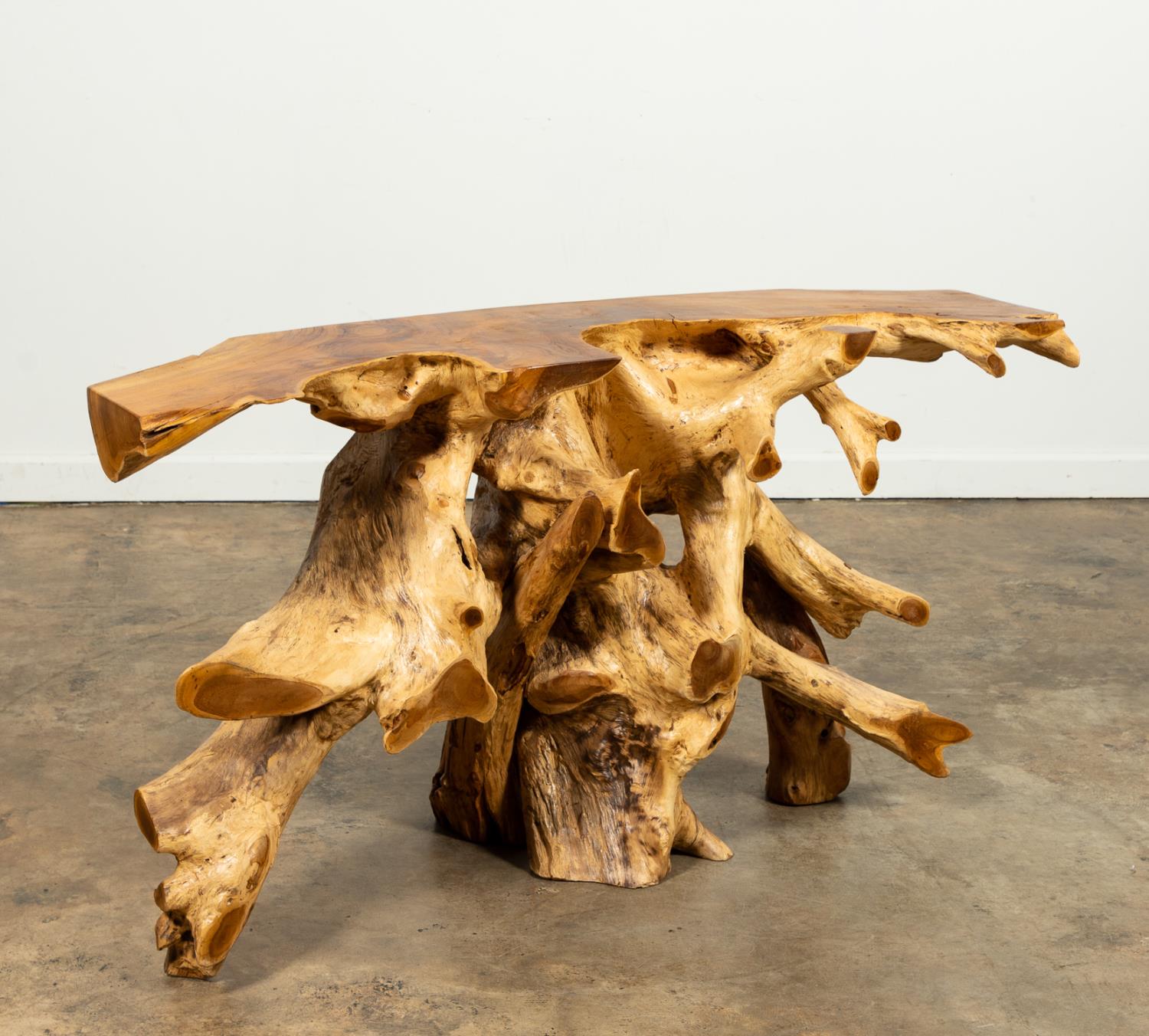RUSTIC CYPRESS TREE ROOT CONSOLE