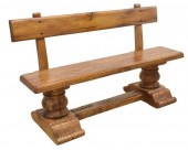 RUSTIC FRENCH  BENCH ON HEAVY