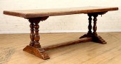 RUSTIC FRENCH ELM REFECTORY TA