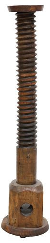 RUSTIC FRENCH WINE PRESS SCREW